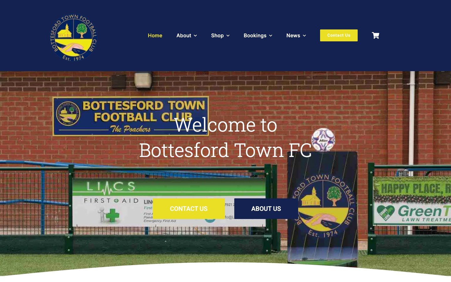 Bottesford Town FC website by TGM Creative
