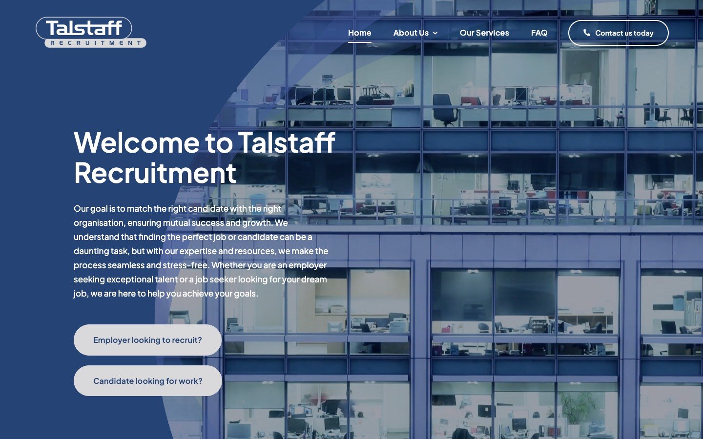 Talstaff website by TGM Creative